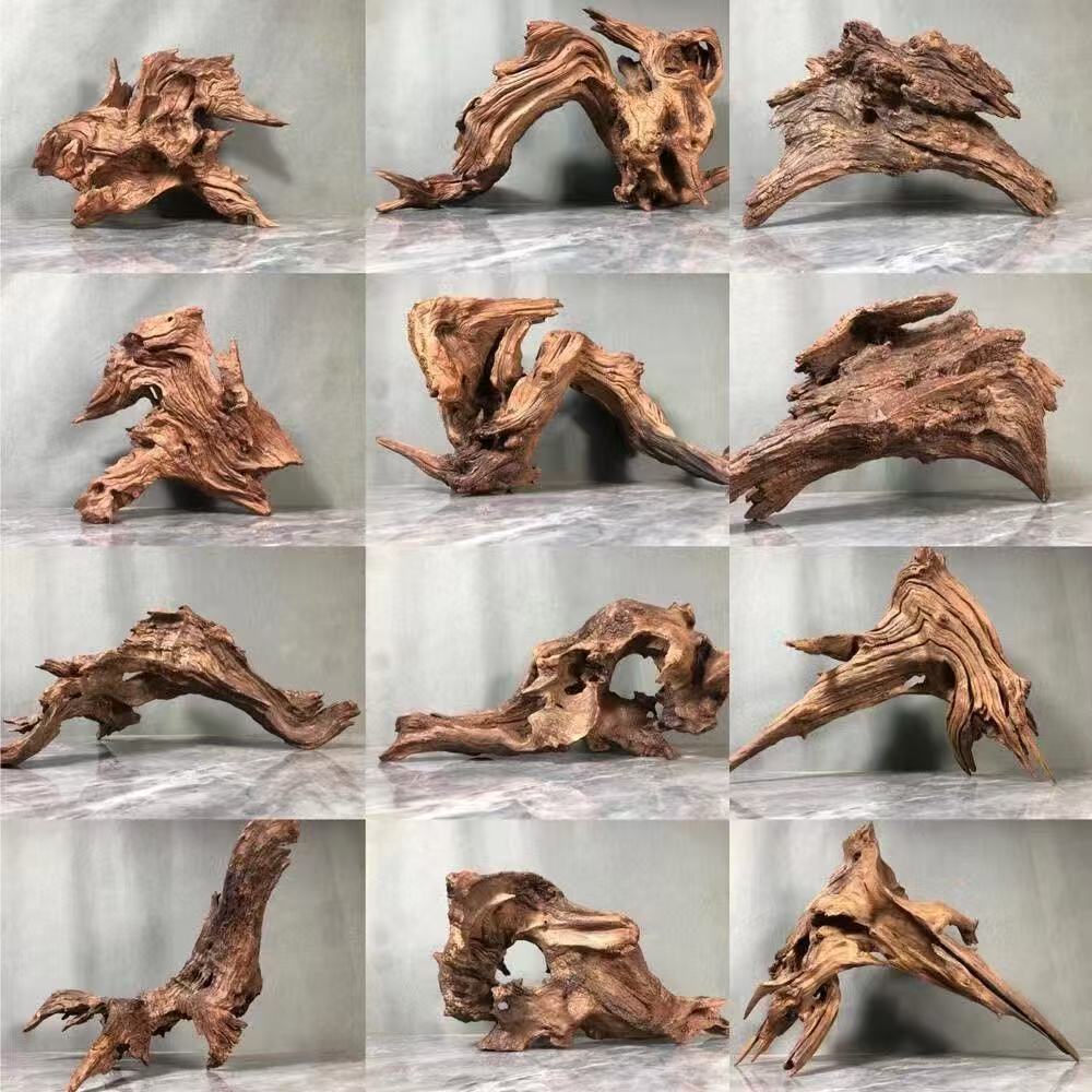 沉木紫柚木鱼缸雨林缸造景