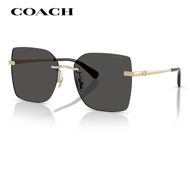 【2026新品】COACH蔻驰个性优雅无框太阳镜HC7193户外防晒墨镜女