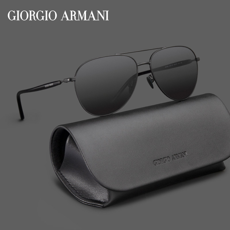 GIORGIO ARMANI/乔治阿玛尼飞行员太阳镜男双梁女复古墨镜OAR6162