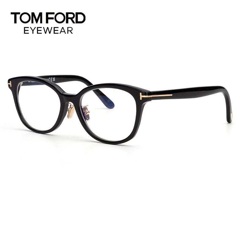 TomFord汤姆福特时尚板材方形近视眼镜框男TF6104潮黑色T标镜架女