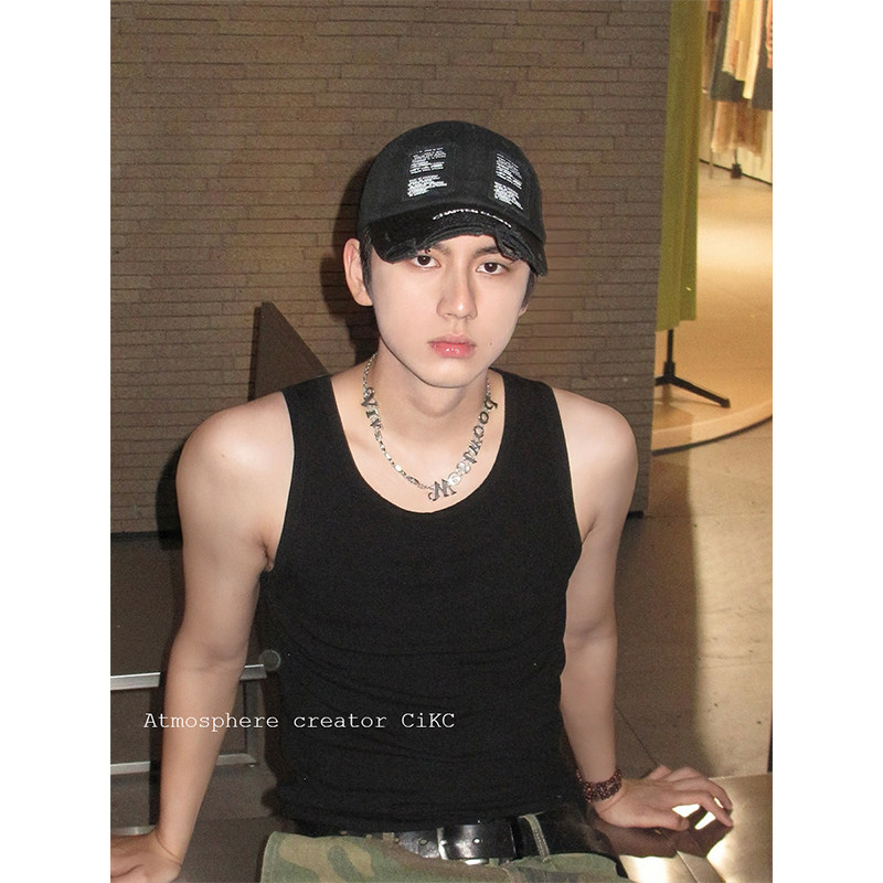 ins做旧磨边嘻哈刺绣鸭舌帽