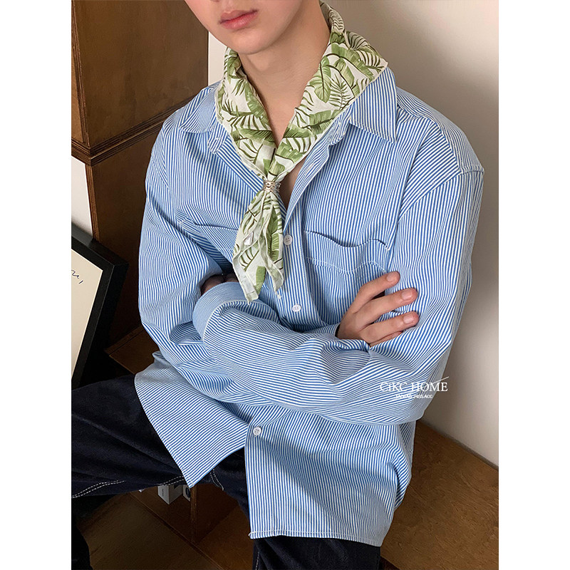 海岛日记/松弛高级感纯棉方巾男士chill海边度假风丝巾女装饰领巾