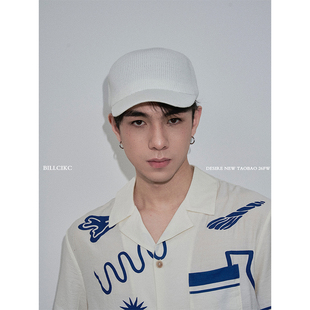 CiKC 原创立体针织肌理马术帽男女复古春夏透气骑士鸭舌帽高级感