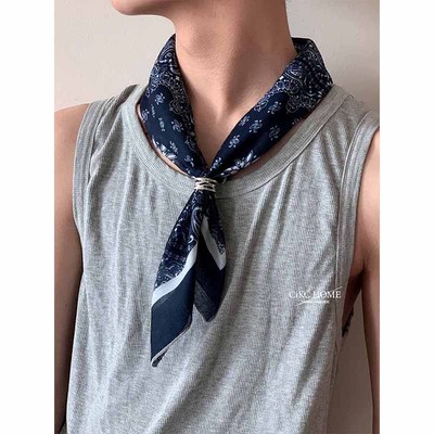 复古做旧腰果花棉麻丝巾