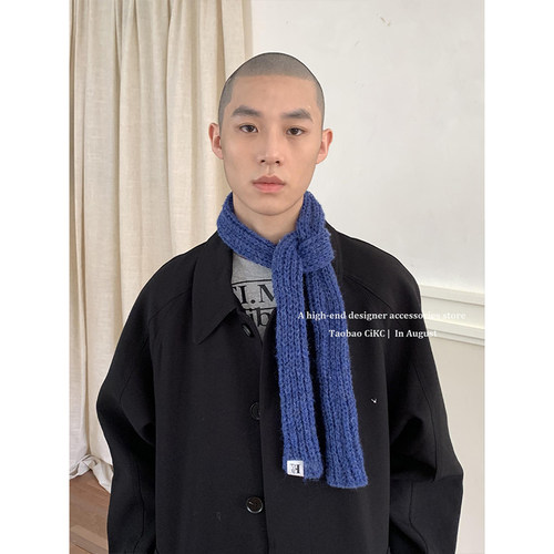 SP同款羊毛混纺短款细围巾