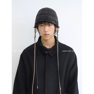 CiKC 韩版休闲时髦显脸小针织渔夫帽男女小众时髦个性瓜皮帽冷帽