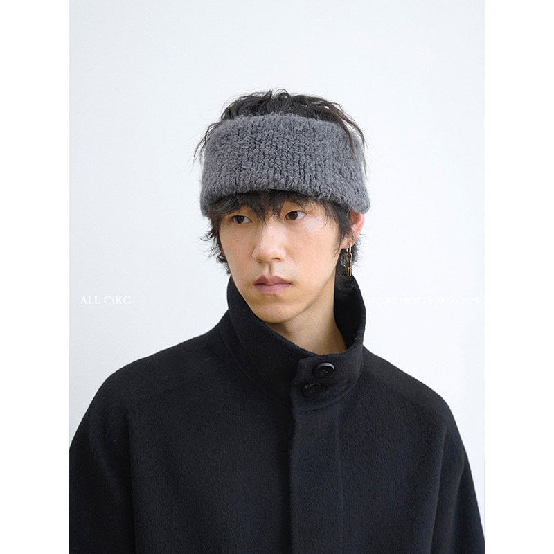 CiKC高级感简约纯色羊驼毛发带