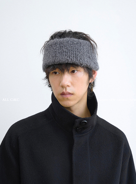 CiKC 高级感简约纯色羊驼毛发带护额男女秋冬保暖加宽护耳帽带潮