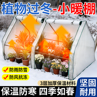 花房暖棚植物过冬保温罩保温棚家用温室大棚骨架防雨暖房花棚框架