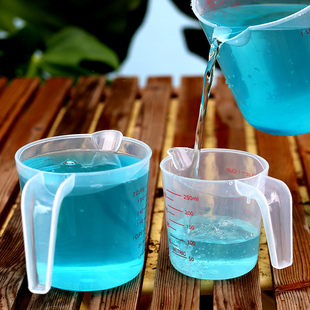 量杯带刻度量筒园艺量具工具透明塑料大容量杯刻度计加厚耐用量杯