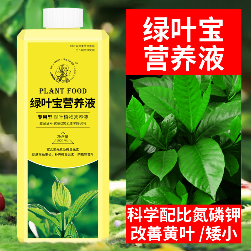 绿叶宝营养液磷酸二氢钾叶面肥花卉植物通用叶绿素多肉绿萝花肥料