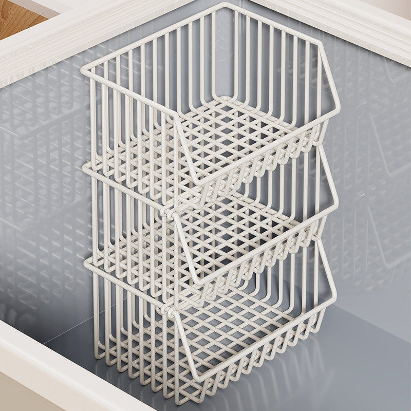 冰柜内部置物架子分隔栏多层隔层收纳筐冰箱冷柜冷冻专用分层神器