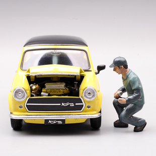 美国AD西洋镜 1：24 汽车机修工修理工树脂人偶模型场景摆件公仔