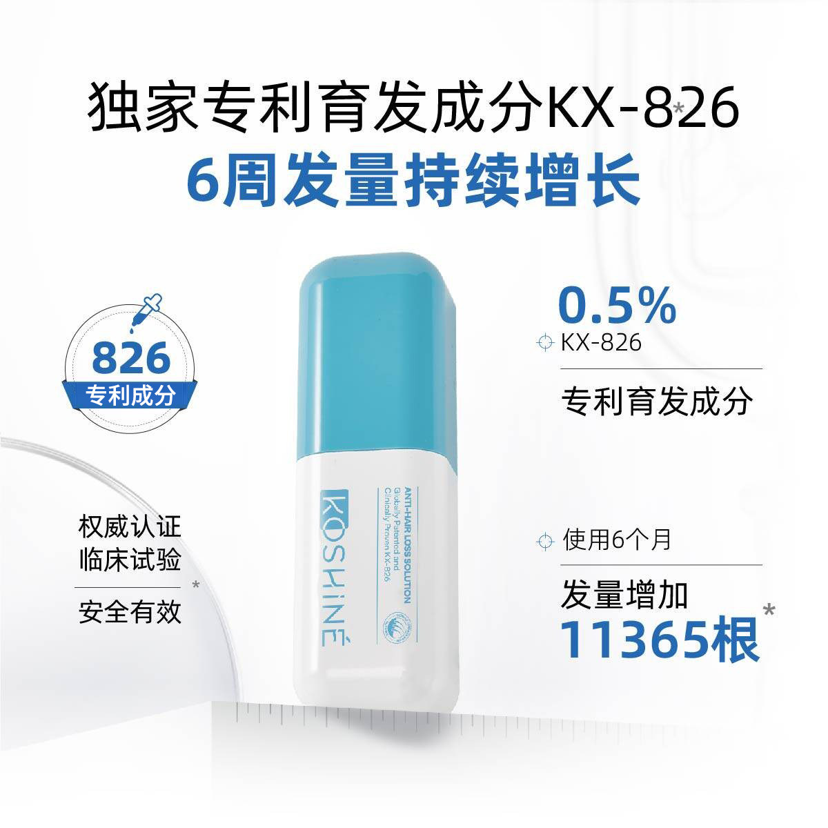 thumbnail for KOSIN 826 Anti-Loss Hair Serum Serum Hair Growth Serum Scalp Serum Genuine Men's and Women's Refreshing Enhanced Edition