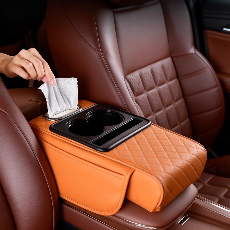 车载纸巾盒扶手箱增高垫汽车中央高级收纳袋水杯架四合一通用好物,汽车用品/电子/清洗/改装,扶手箱保护套,淘宝优惠券,粉丝福利购,淘宝优惠卷