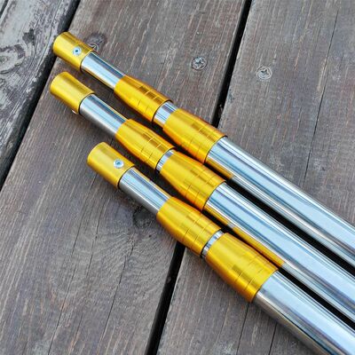 伸缩杆10米超硬加厚不锈钢多功能1.5-10米定位摘果抄鱼超硬香椿杆