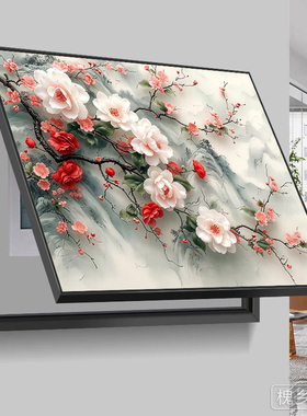 新款【瑞雪梅花】电表箱装饰画现代客厅高级玄关沙发电箱遮挡画