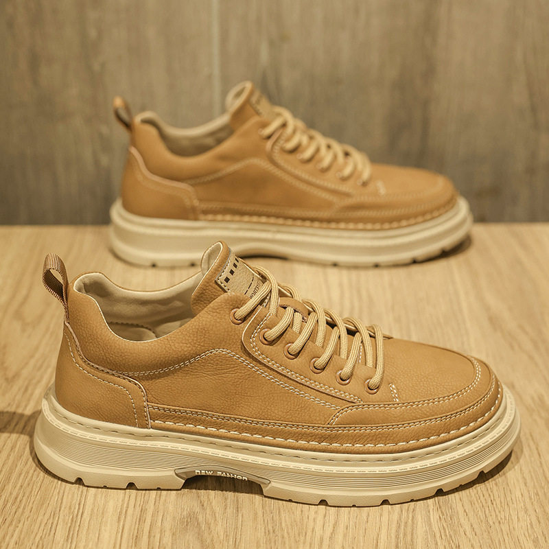 欧洲站低帮马丁靴男款新款季男士运动休闲板鞋轻便软底舒适工装鞋