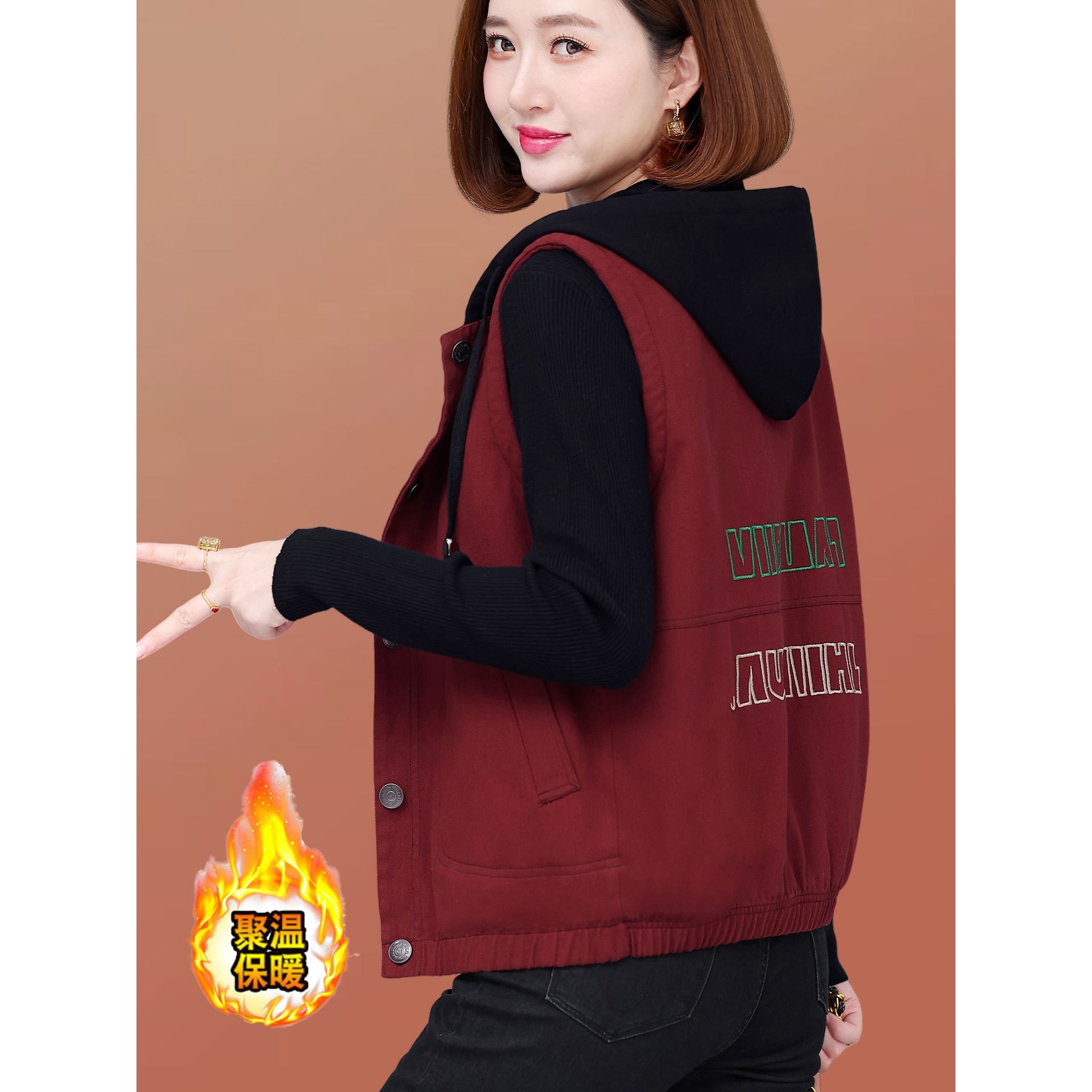 欧洲站加绒加厚女士棉马甲款冬季新款外穿洋气百搭大码坎肩马夹,女装/女士精品,常规大码外套,淘宝优惠券,粉丝福利购,淘宝优惠卷