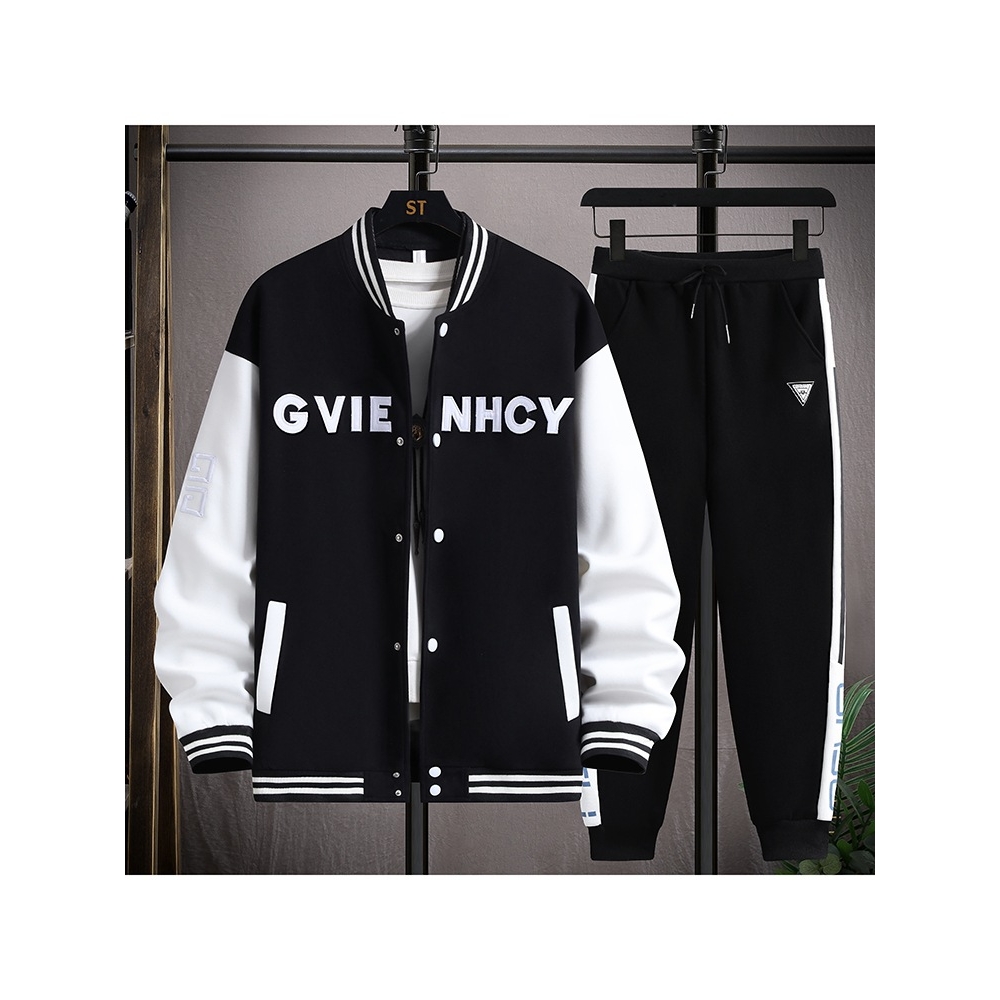 香港撤柜青少年棒球服卫衣套装男生季新款初中高中学生潮流牌帅气