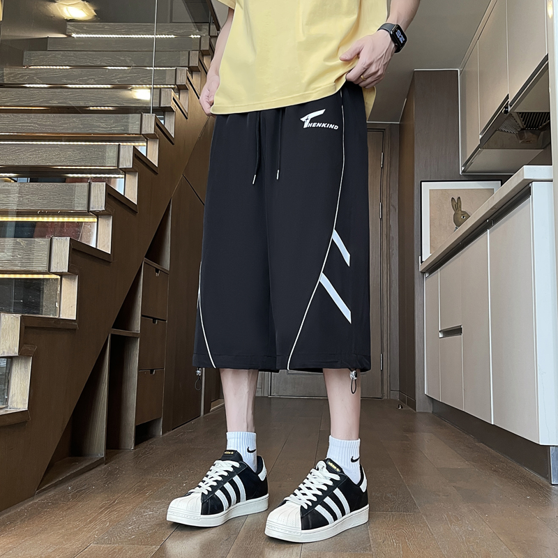 流行优选夏季速干冰丝七分裤男青少年运动短裤初中高中学生夏天休