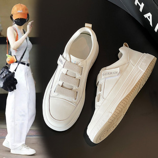 新款 女季 透气真皮小白鞋 女款 运动鞋 百搭一脚蹬休闲板鞋 德国爆款