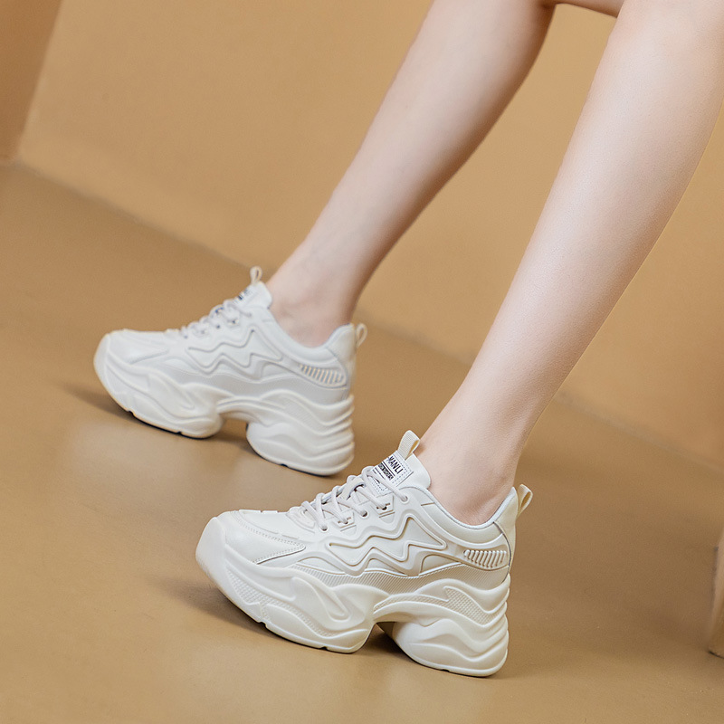 时尚优选潮流星期天季女鞋新款内增高松糕跟休闲运动老爹女单鞋