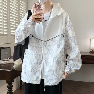流行優(yōu)選夏季 青少年戶外輕薄透氣防曬服 連帽反光條潮流防曬衣男裝