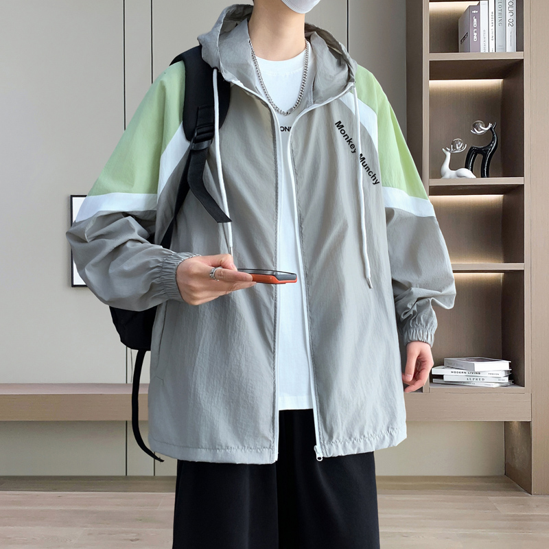 流行优选夏季冰丝防晒衣男款青少年轻薄款透气防晒服初中高中学生