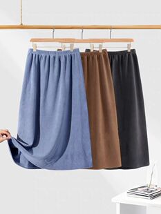 加厚德绒保暖半身裙中长款宽松家居睡裙可外穿秋冬休闲大码300斤