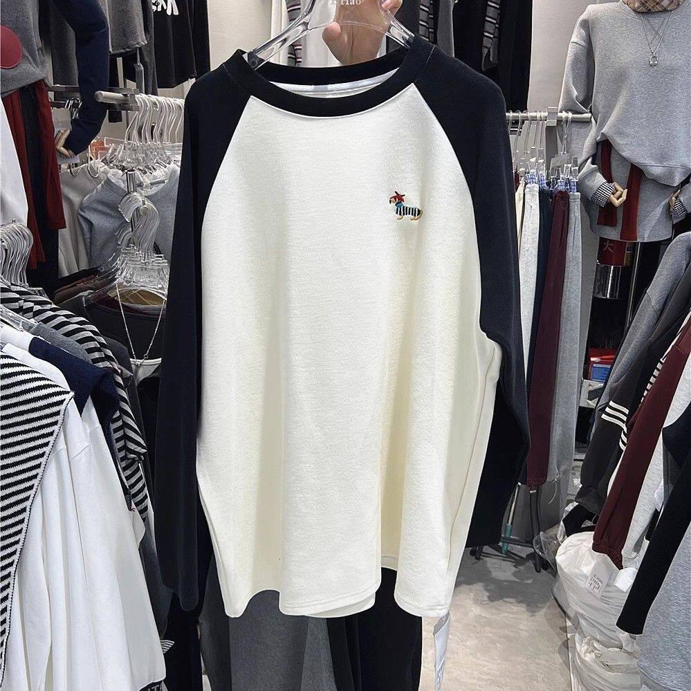 2025秋冬款徳绒保暖2-300斤大码长袖T恤男女士宽松内搭打底衫上衣