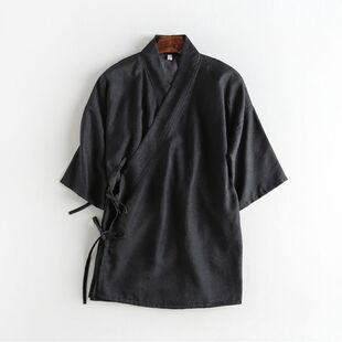 中国风冰丝系带交领复古改良禅服汉服女款夏季短袖上衣大码300斤