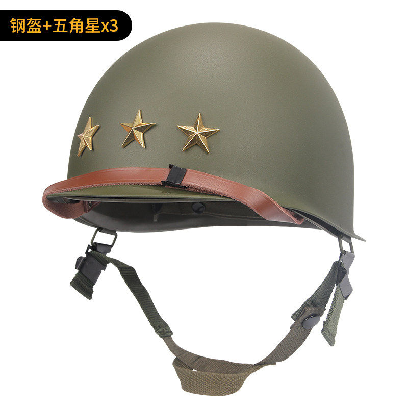 二战美式M1钢盔防暴双层钢盔军迷复古机车拯救大兵瑞恩影视头盔