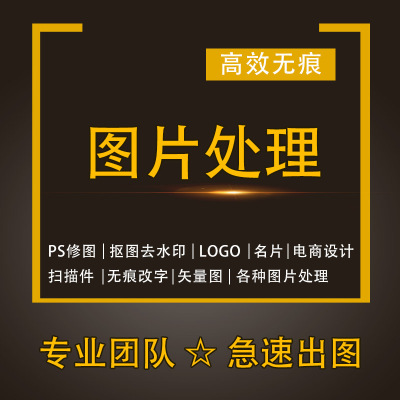 p图片处理专业ps淘宝修图改字证件照去水印改PDF文件抠图抠白底图