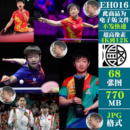 孙颖莎乒乓球运动员体育明星4K8K12K高清手机电脑图片壁纸JPG素材