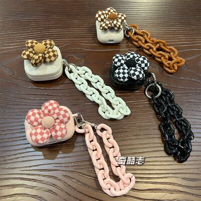 格子花朵BASS适用E17新款倍思E16耳机套E19米色e18B手链E20保护壳