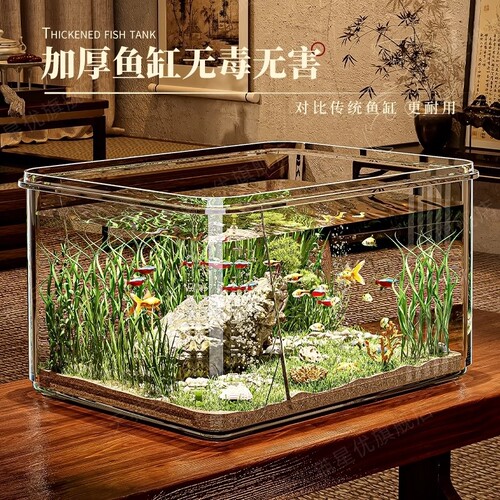 亚克力小鱼缸客厅2025新款桌面生态缸金鱼乌龟饲养家用仿玻璃