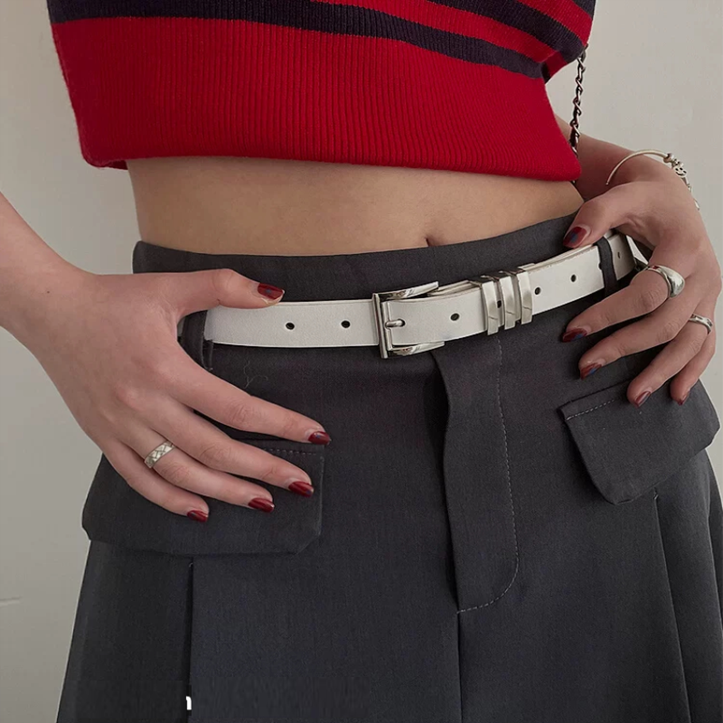 y2k韩版腰带女款装饰高级感配牛仔裤配裙子黑色百搭时尚学生皮带