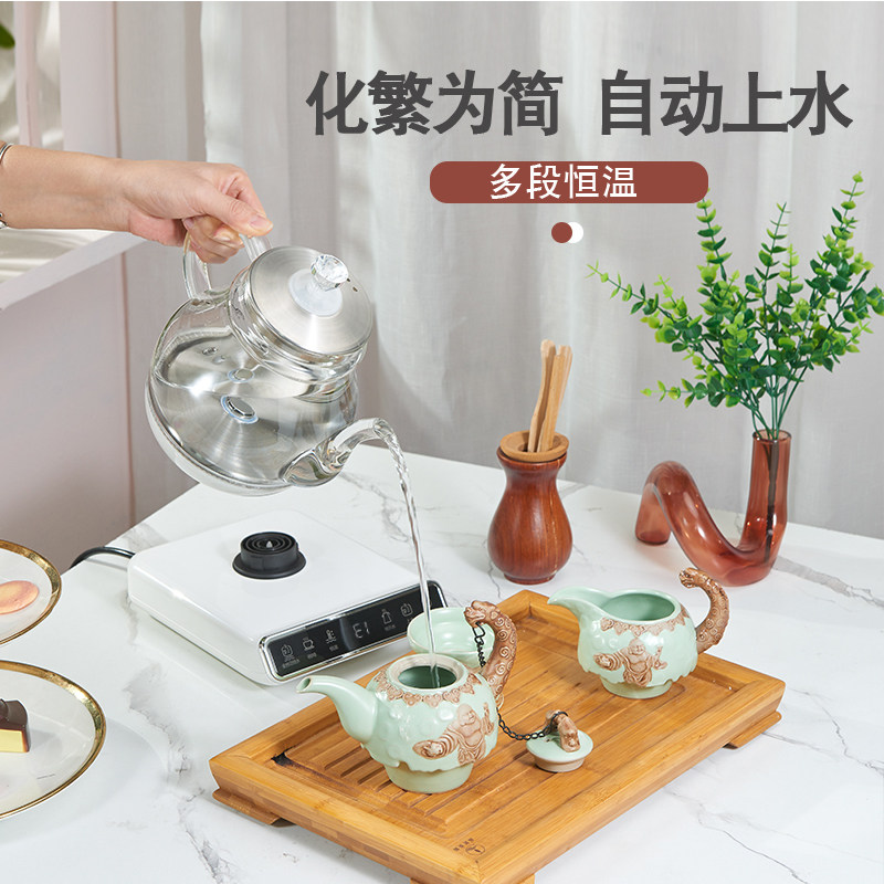 摩米士智能家用全自动烧水壶保温壶玻璃壶开水壶办公室专用泡茶壶