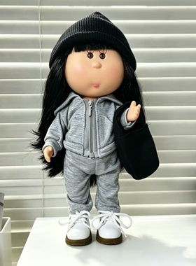 西班牙mia24cm土豆娃娃衣服24厘米mia公仔换装套装整套灰色运动