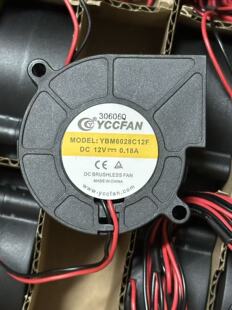 YCCFAN YBM6028C12F直流无刷鼓风机 12V电压 0.18A电流涡轮风扇