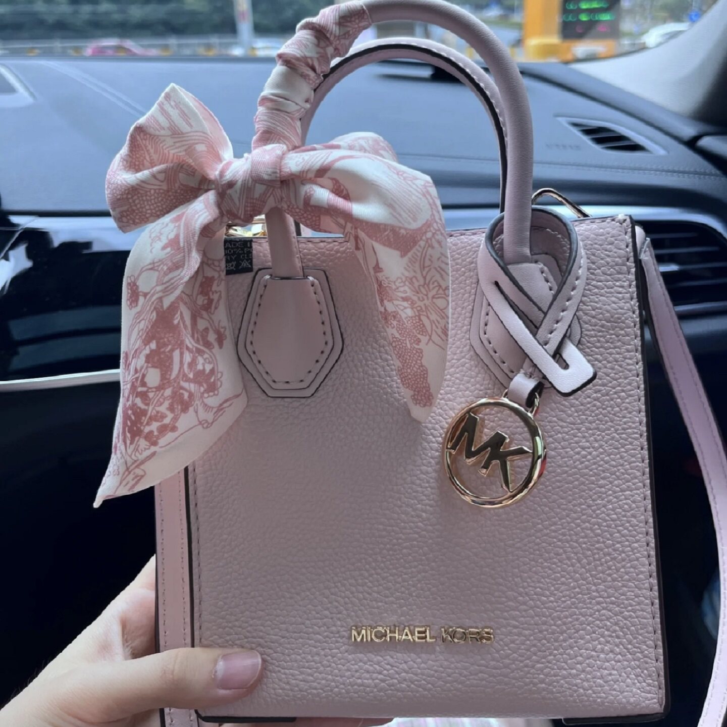 香港正品代购MK女包真皮老花迷你Mercer手提可斜挎小方包百搭洋气