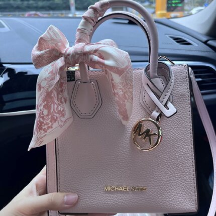 香港正品代购MK女包真皮老花迷你Mercer手提可斜挎小方包百搭洋气