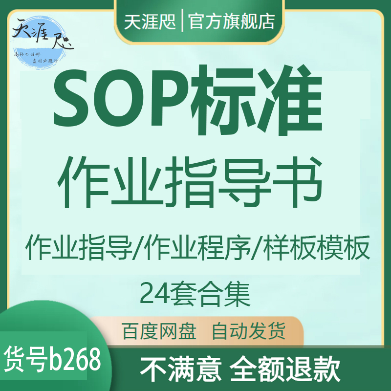 SOP标准作业指导书模板工业工程PIE制程流程技巧培训手册PPT资料