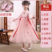 胭脂妆儿童舞蹈服古典舞演出服女桃花笑春三月表演服有位姑娘襦裙