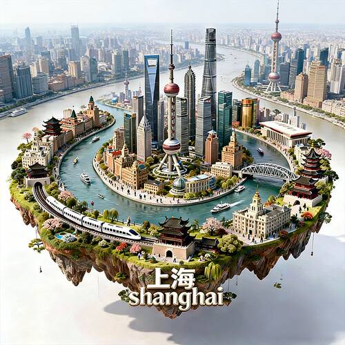 上海金属浮雕立体磁吸冰箱贴文旅文创伴手礼物旅游景点景区装饰品