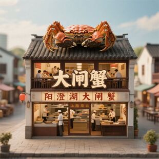 【阳澄湖大闸蟹】金属3d立体磁吸浮雕冰箱贴旅游建筑创意礼物品