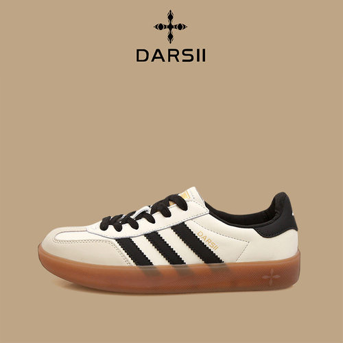 DARSII香港达斯德训鞋男女真皮春秋季全牛皮休闲运动鞋男轻便女鞋