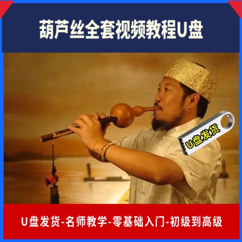葫芦丝视频教程全套U盘优盘32G零基础自学入门初学李春华教学课程