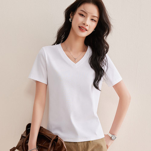 丝光棉凉感短袖T恤夏女速干吸汗